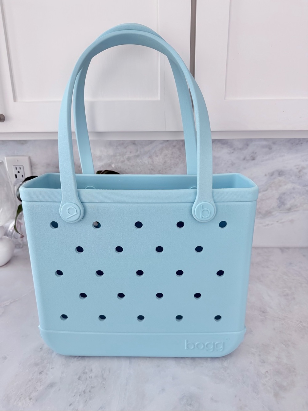 15” medium sized Bogg Bag Baby Bogg Tote Bag Seas the Day - Picture 3 of 6